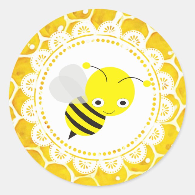 Cute Honeybee Honeycomb Stickers (Front)