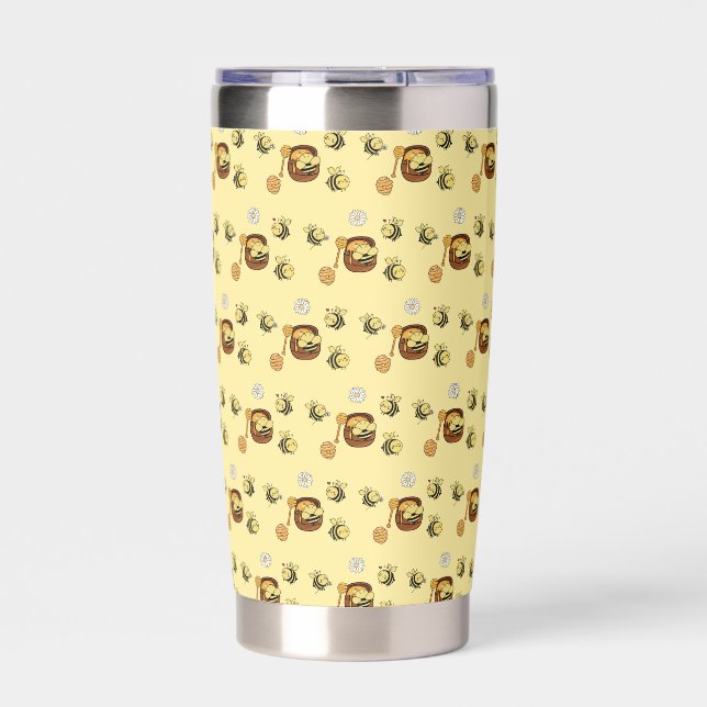 Cute Honeybee with Sweet Honey Insulated Tumbler (Front)