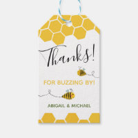 Cute Honeycomb Watercolor Bee Thank You Favor Gift Tags