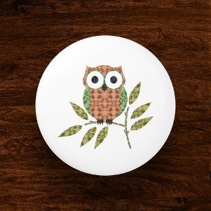 Cute Hoot Owl Ceramic Knob