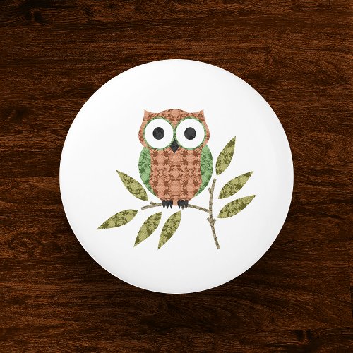 Cute Hoot  Owl Ceramic Knob