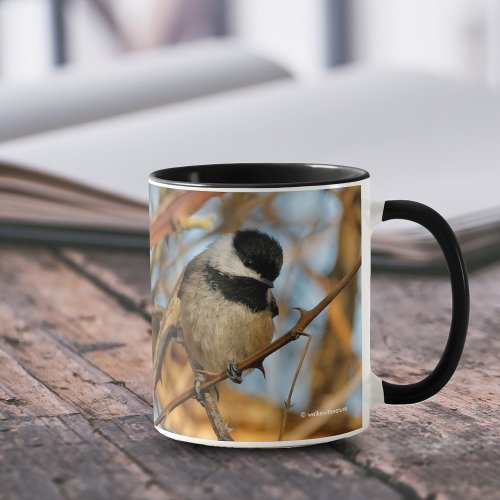 Cute Hopeful Black_Capped Chickadee Songbird Mug