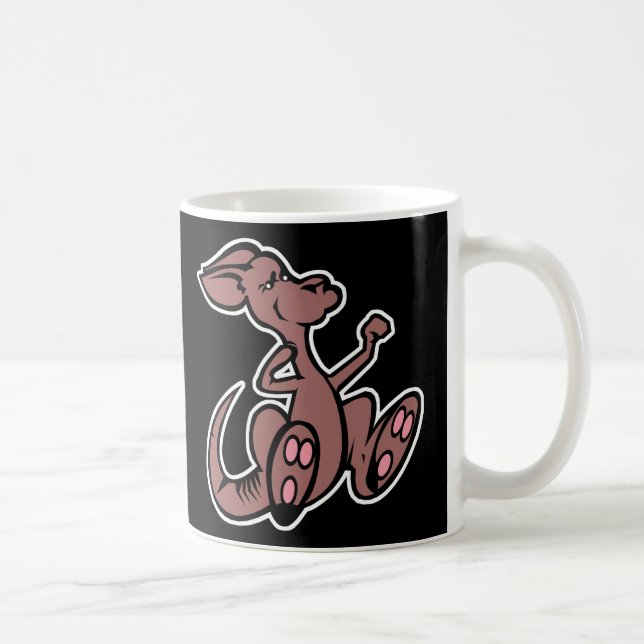 cute hopping kangaroo coffee mug (Right)
