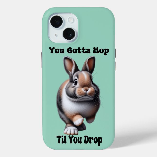 Cute Hopping Rabbit Case-Mate iPhone Case (Back)
