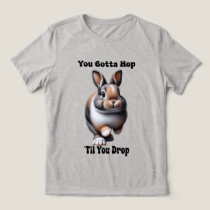 Cute Hopping Rabbit Tri-Blend Shirt