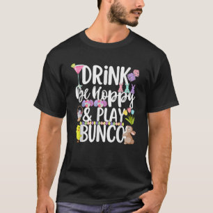 Cute Hoppy Easter Bunco Drinking Group Matching T-Shirt