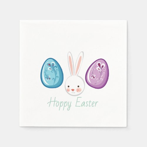 Cute Hoppy Easter Paper Napkin Set