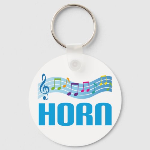 Cute Horn Staff Blue Keychain