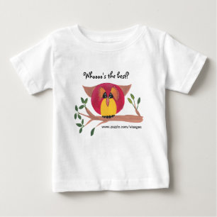 Cute Horned Owl Painting Baby T-Shirt