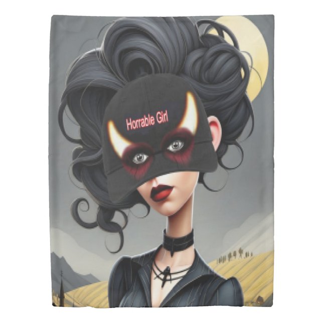 Cute Horrible girl  Duvet Cover (Front)