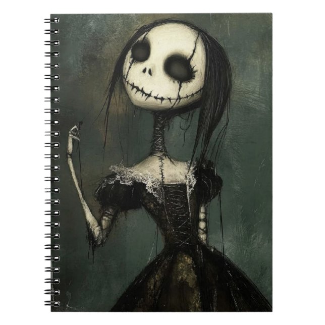 Cute Horror Girl Spiral Notebook – Valentine  (Front)