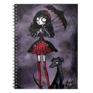 Cute Horror Girl Spiral Notebook – Valentine 