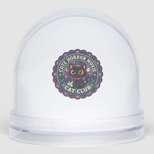Cute Horror Movie Cat Cute Cat T-Shirt Design - Cu Snow Globe