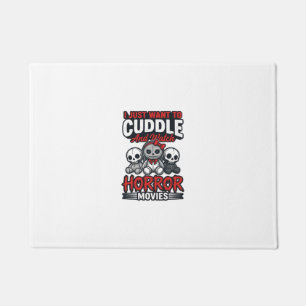 Cute Horror Movie Cuddle Vintage Graphic Shirt Des Doormat
