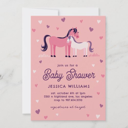 Cute Horse and Foal Invitation