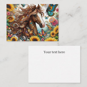 Cute Horse animal lovers add text Note Card