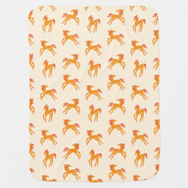 cute horse baby blanket (Front)
