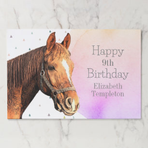Cute Horse Birthday Party Animal Equestrian Kid's Paper Pad