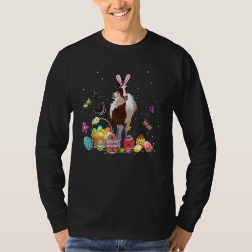Cute Horse Bunny Egg Hunting Colorful Egg Happy Ea T_Shirt