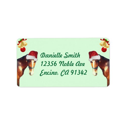 Cute Horse Christmas Address Labels