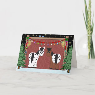 Cute Horse Christmas Greeting Card