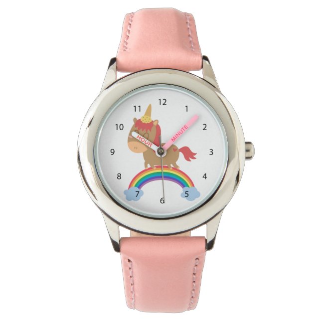 Cute Horse Dreams to be Unicorn Humor Watch (Front)