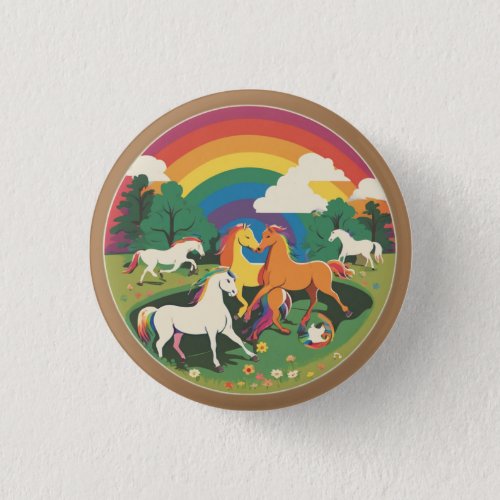 Cute Horse Family Button