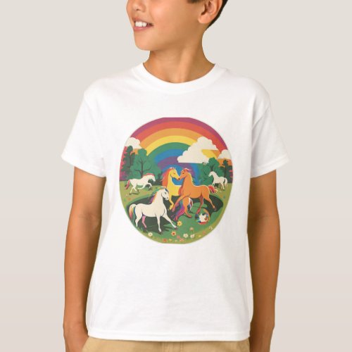 Cute Horse Family T_Shirt