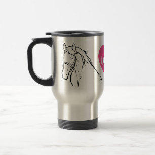 Cute Horse Lover Equestrian Country Cowgirl Farm Travel Mug