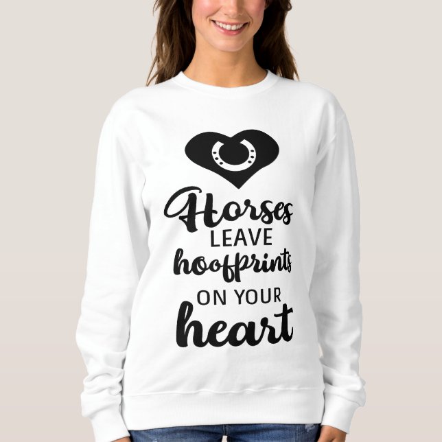 Cute Horse Lover Equestrian Horses Cowgirl Pony Sweatshirt (Front)