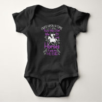 Cute Horse lover Girl Riding Cowgirl Baby Bodysuit