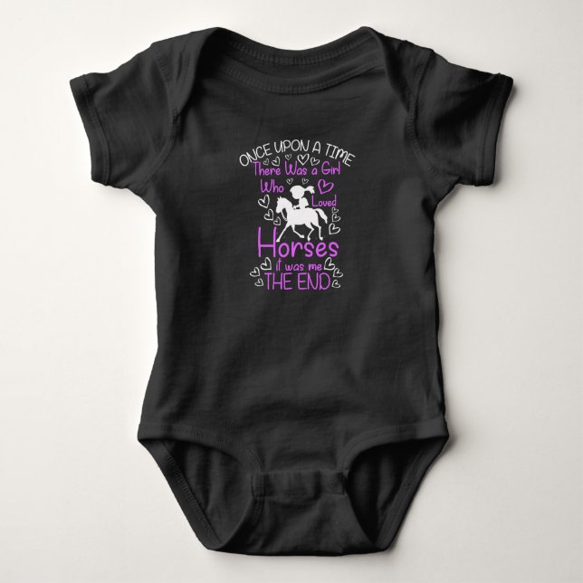 Cute Horse lover Girl Riding Cowgirl Baby Bodysuit (Front)