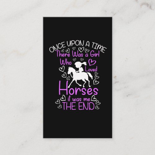 Cute Horse lover Girl Riding Cowgirl Business Card