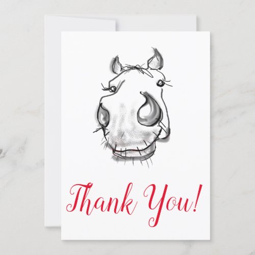 Cute horse lovers Thank You Card