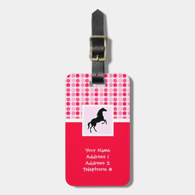 Cute Horse Luggage Tag (Front Vertical)