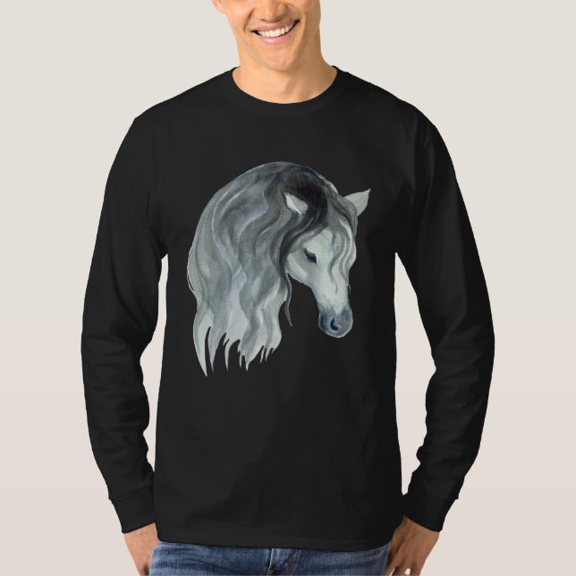 Cute Horse Mare Motif  Horse Stable Rider Foal T-Shirt (Front)