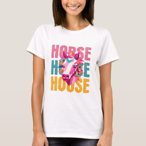 Cute Horse minimalist style art T_Shirt