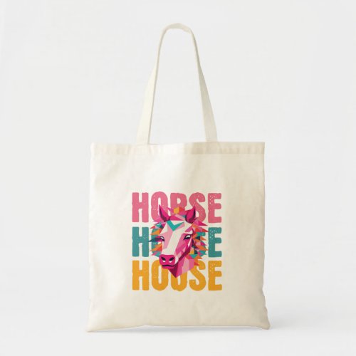 Cute Horse minimalist style art Tote Bag
