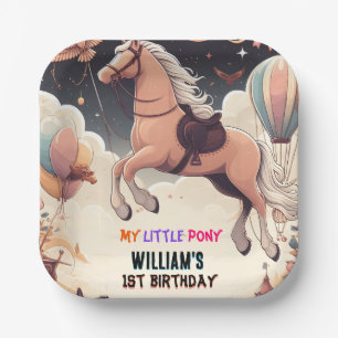 cute horse my little pony first 1st birthday paper plates