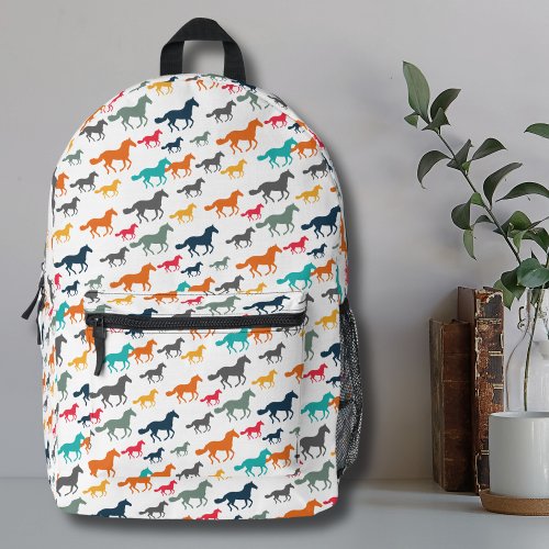 Cute Horse Pattern Printed Backpack