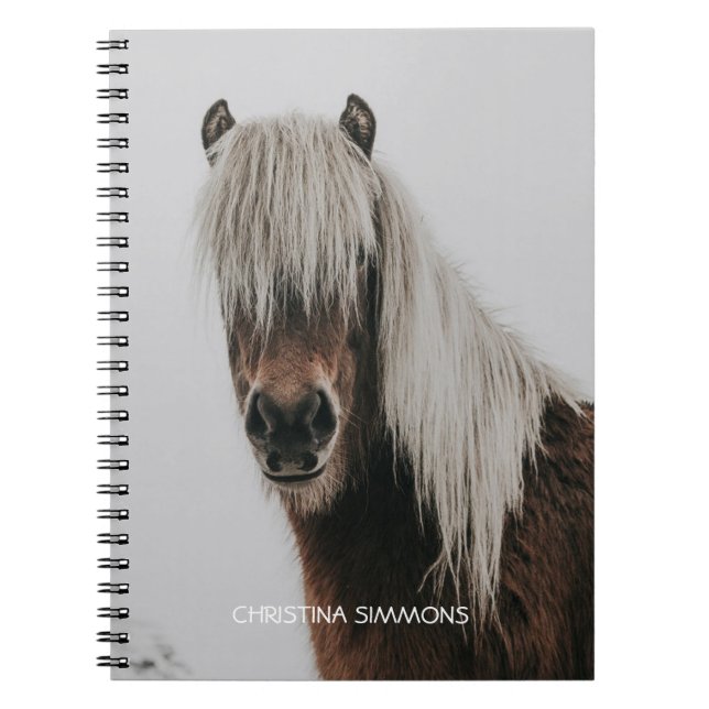 Cute Horse Personalized Notebook (Front)