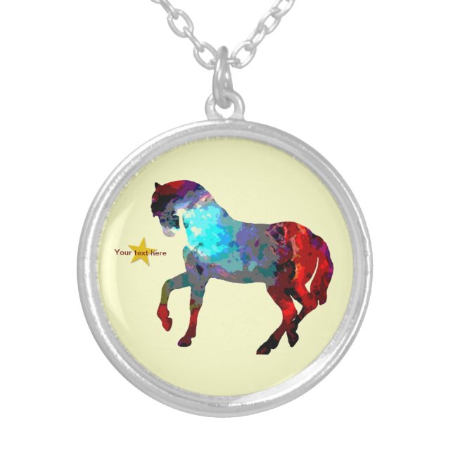Cute Horse Photo Necklace (Front)