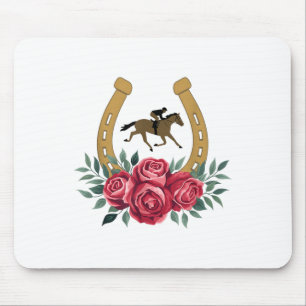 Cute Horse Racing Roses Ky 151st Derby Horse Party Mouse Pad