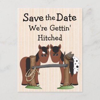 Cute Horse Save The Date Wedding Notice Invitation by TheCutieCollection at Zazzle