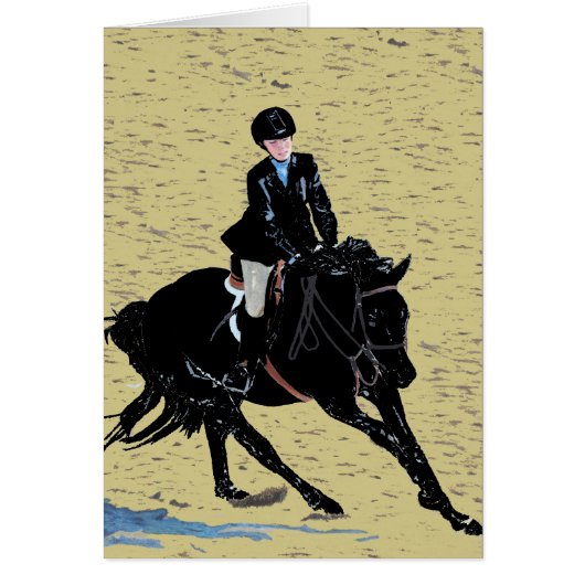 Cute Horse Show Equestrian Cards (Front)