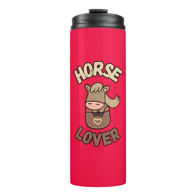 Cute horse thermal tumbler (Front)