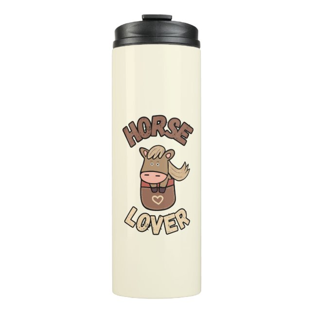 Cute horse thermal tumbler (Front)