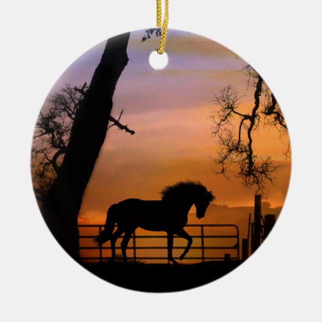 Cute Horse Xmas Ornament (Front)