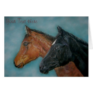 cute horses black foal chestnut foal horse cards