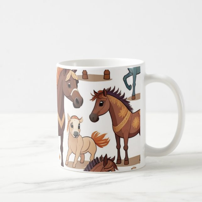 Cute Horses Coffee Mug (Right)